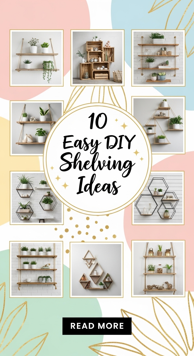 10 Easy DIY Shelving Ideas