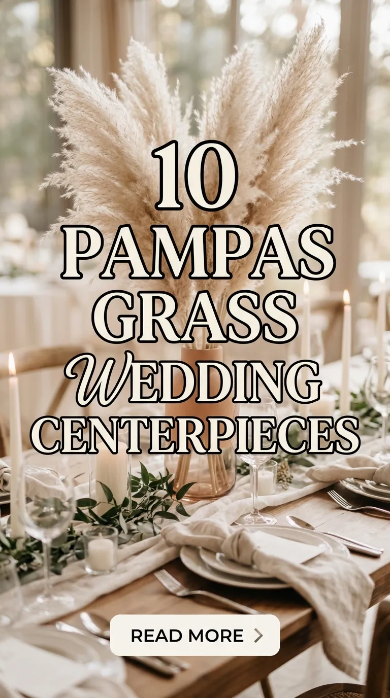 10 Pampas Grass Wedding Centerpieces