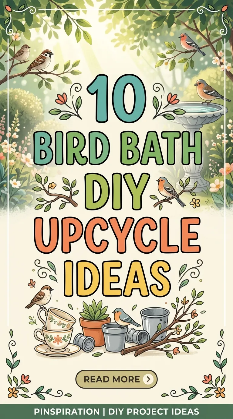 10 Bird Bath DIY Upcycle Ideas