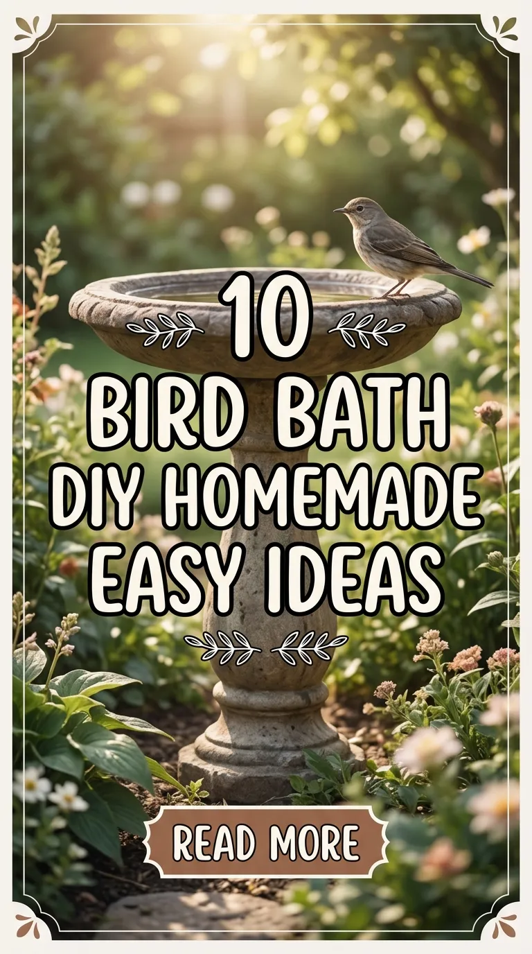 10 Bird Bath DIY Homemade Easy Ideas