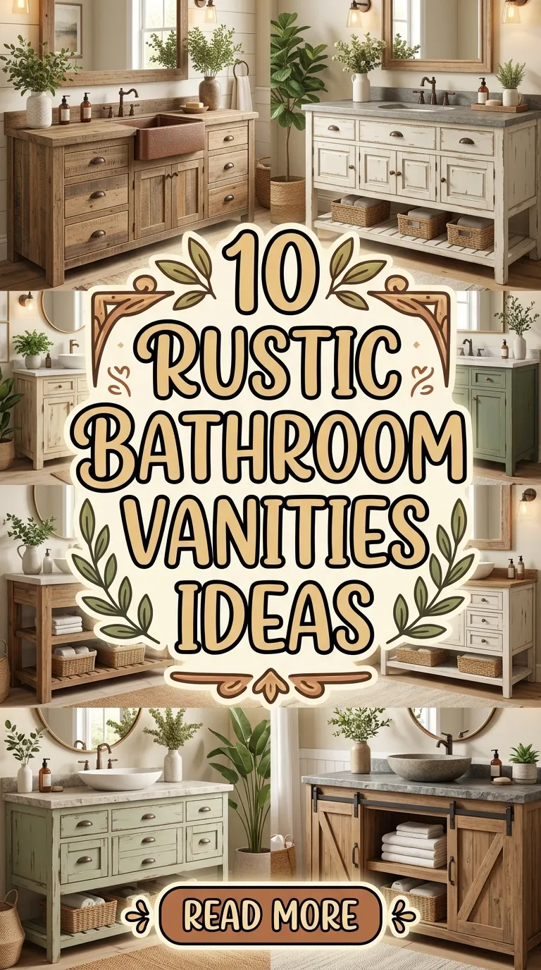 10 Rustic Bathroom Vanities Ideas