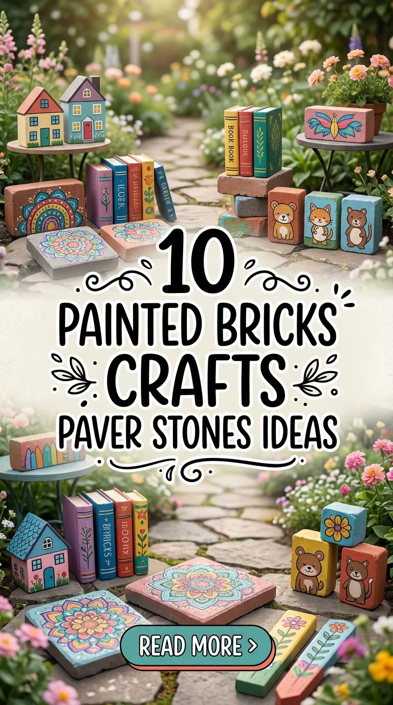 10 Painted Bricks Crafts Paver Stones Ideas