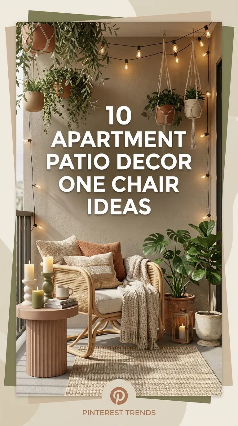 10 Apartment Patio Decor One Chair Ideas