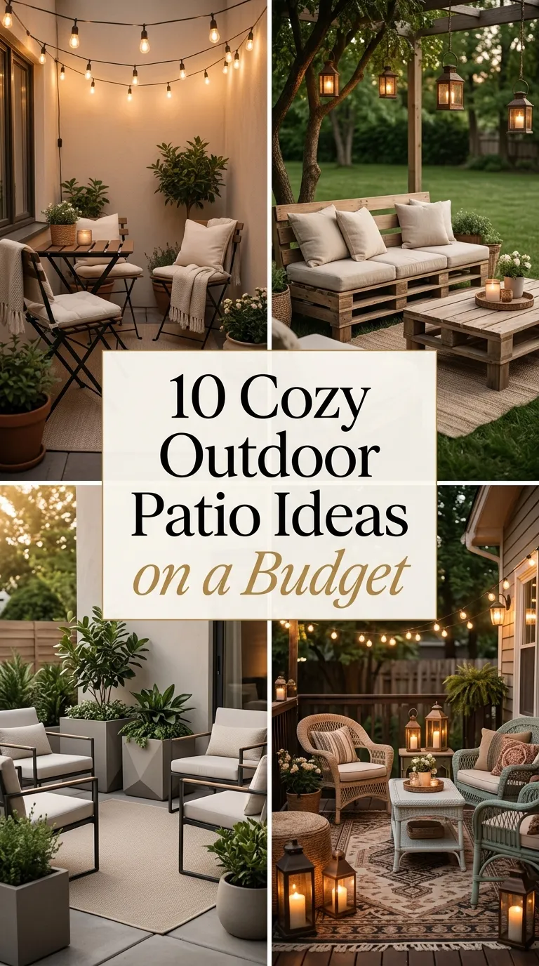 10 Cozy Outdoor Patio Ideas on a Budget