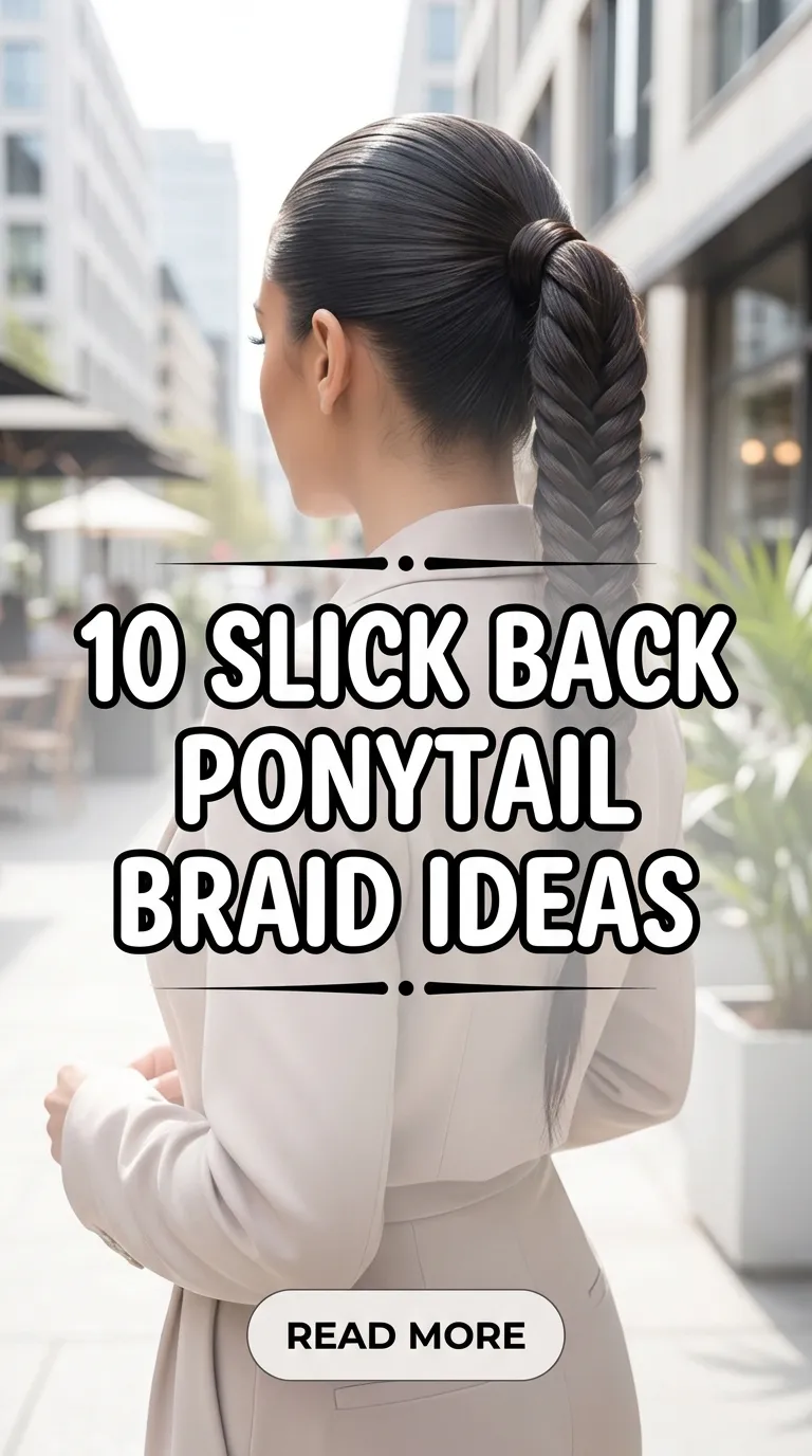10 Slick Back Ponytail Braid Ideas