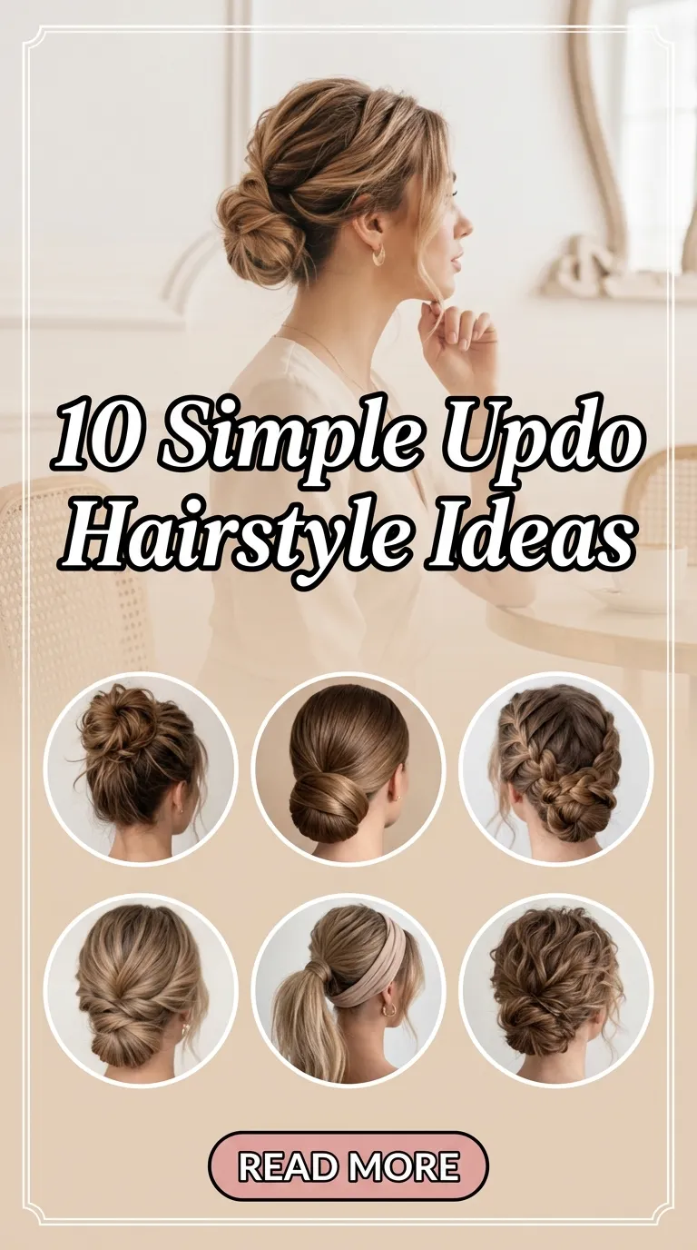 10 Simple Updo Hairstyle Ideas