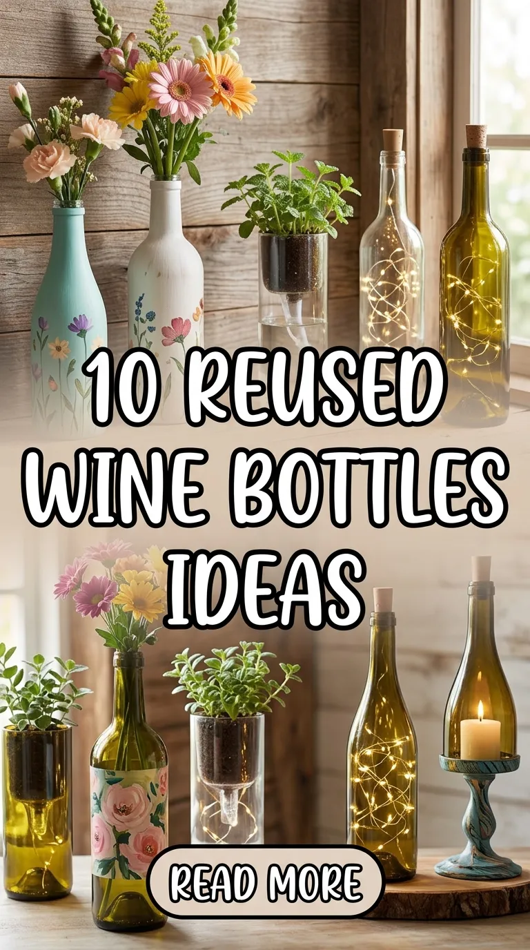 10 Reused Wine Bottles Ideas