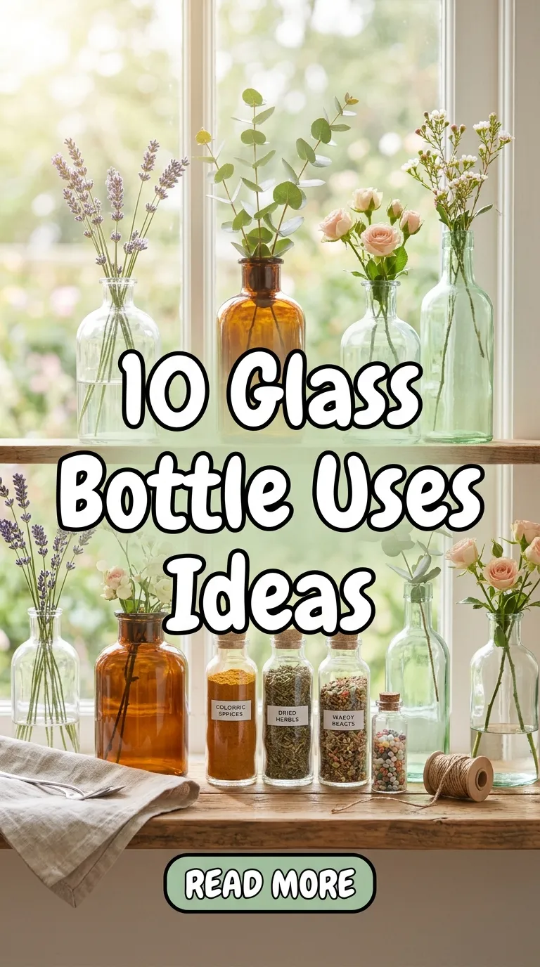 10 Glass Bottle Uses Ideas