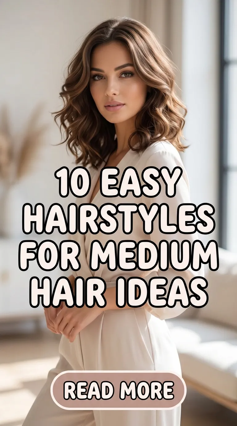 10 Easy Hairstyles For Medium Hair Ideas