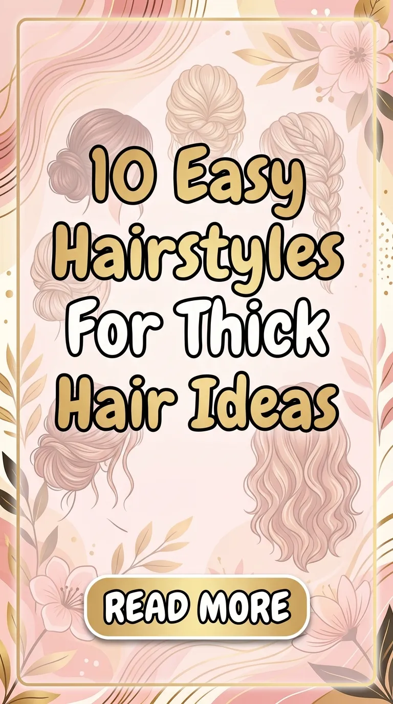10 Easy Hairstyles For Thick Hair Ideas