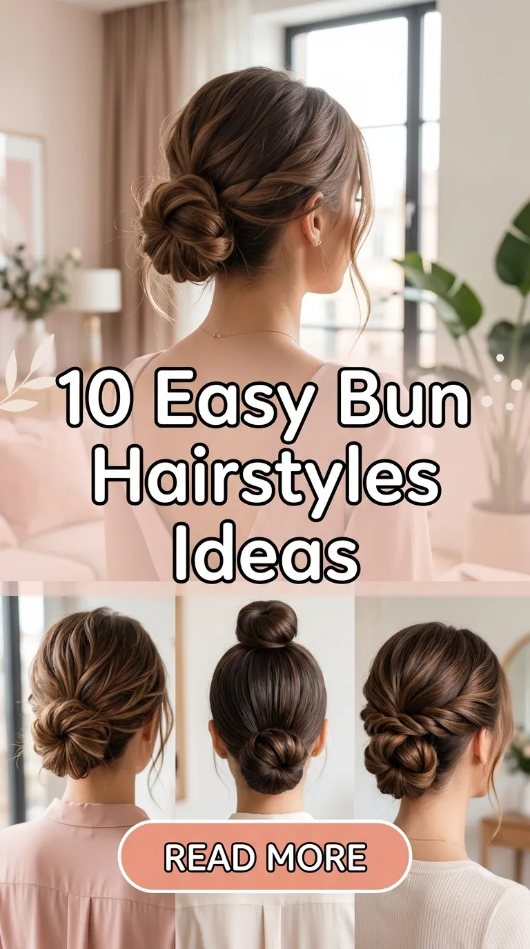 10 Easy Bun Hairstyles Ideas